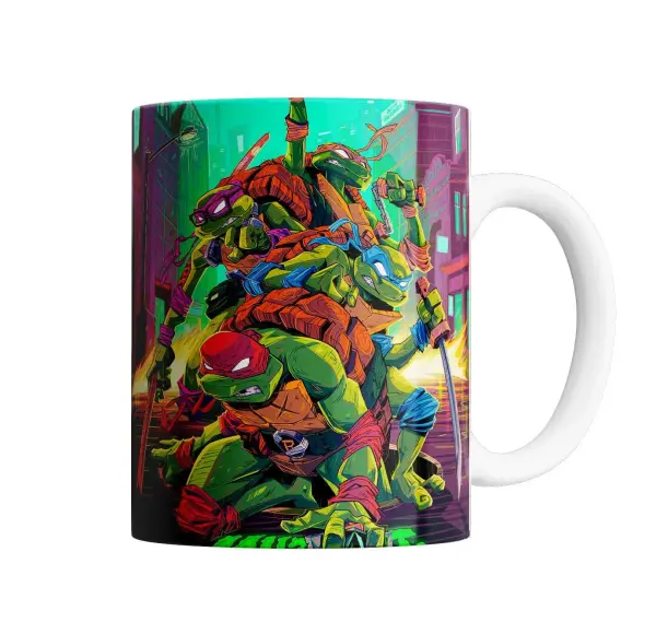 Taza de Cerámica Tortugas Ninja Equipo Completo en la Ciudad