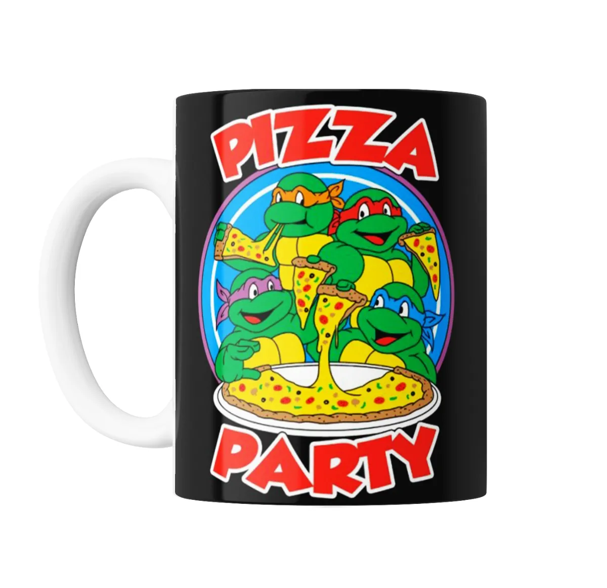 Taza de Cerámica Tortugas Ninja Pizza Party - vista 2
