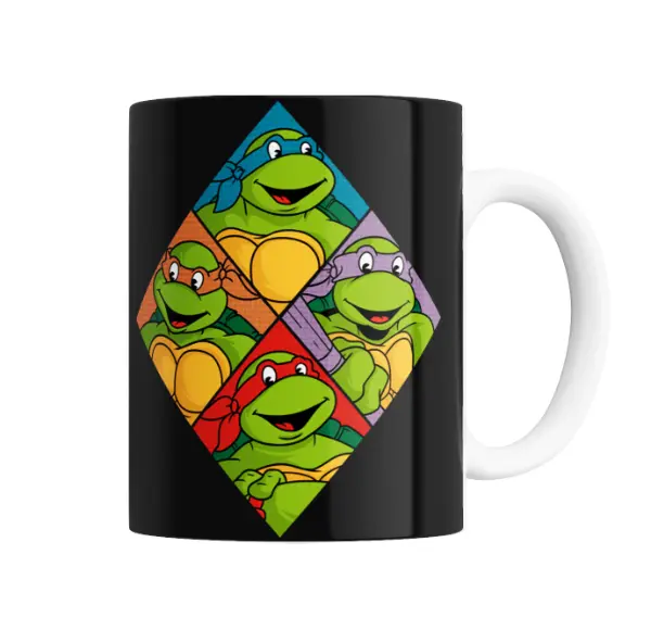 Taza de Cerámica Tortugas Ninja Diamante Cuatro Hermanos