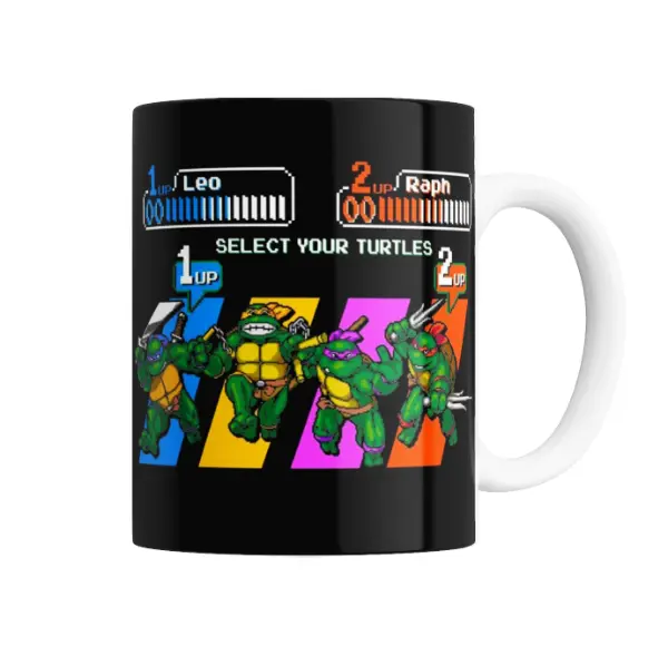 Taza de Cerámica Tortugas Ninja Select Your Turtles Arcade