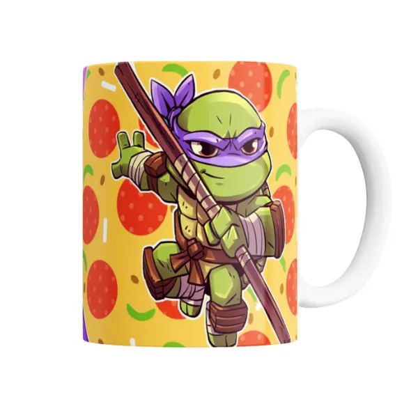 Taza de Cerámica Tortugas Ninja Donatello Pizza