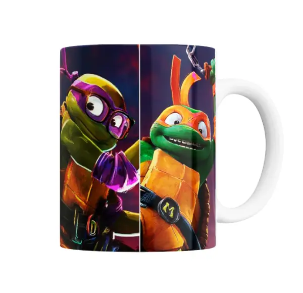 Taza de Cerámica Tortugas Ninja Rafael y Leonardo