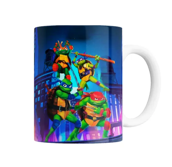 Taza de Cerámica Tortugas Ninja Leonardo Donatello Rafael Miguelangel