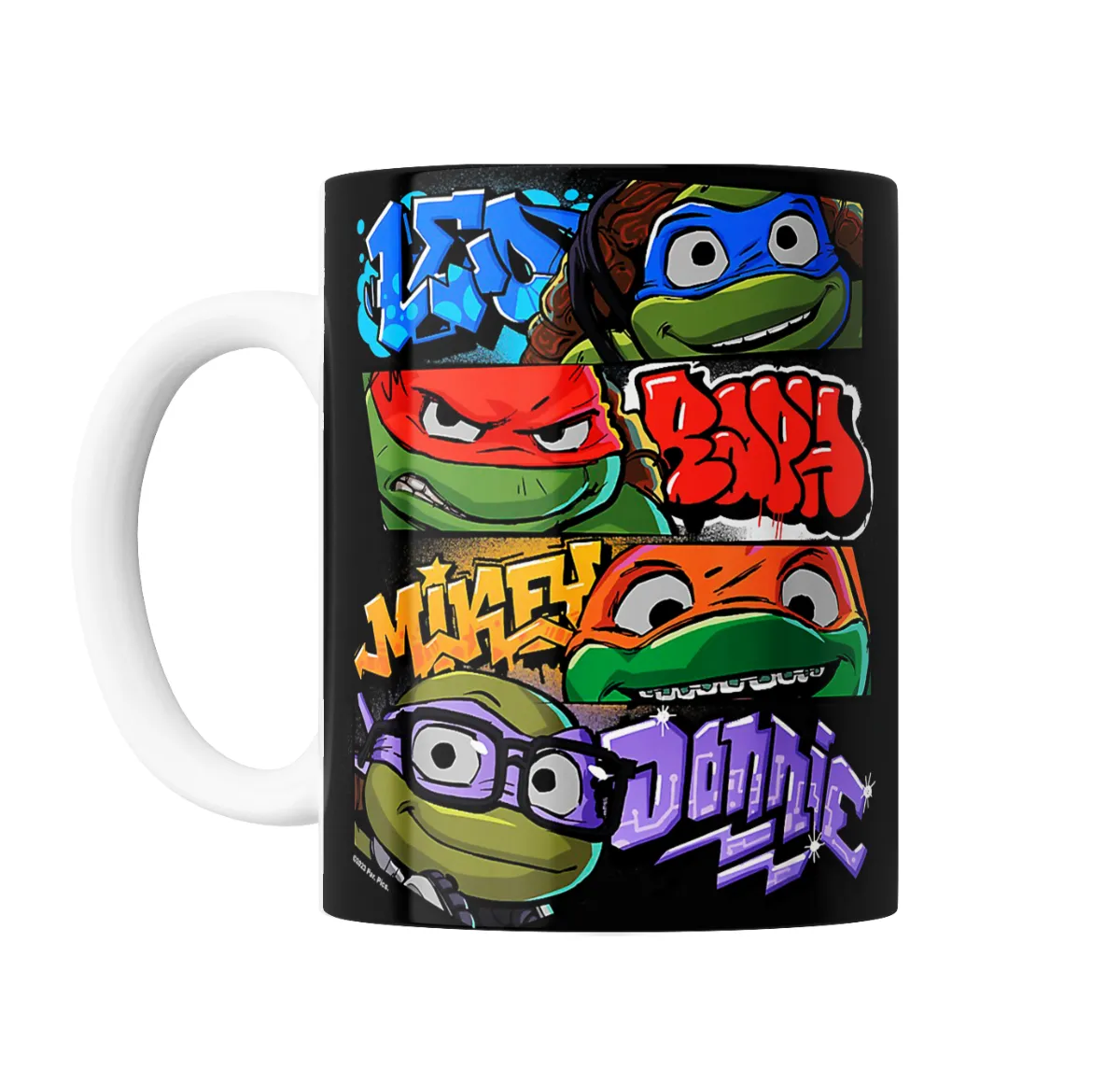 Taza de Cerámica Tortugas Ninja Mutant Mayhem Leo Raph Mikey Donnie - vista 2