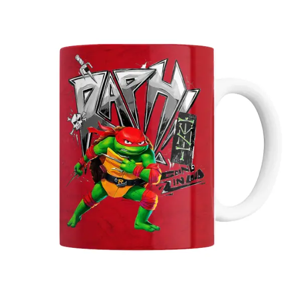 Taza de Cerámica Tortugas Ninja Raphael Mutant Mayhem