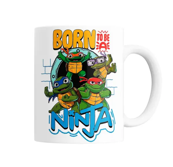 Taza de Cerámica Tortugas Ninja Born to be a Ninja