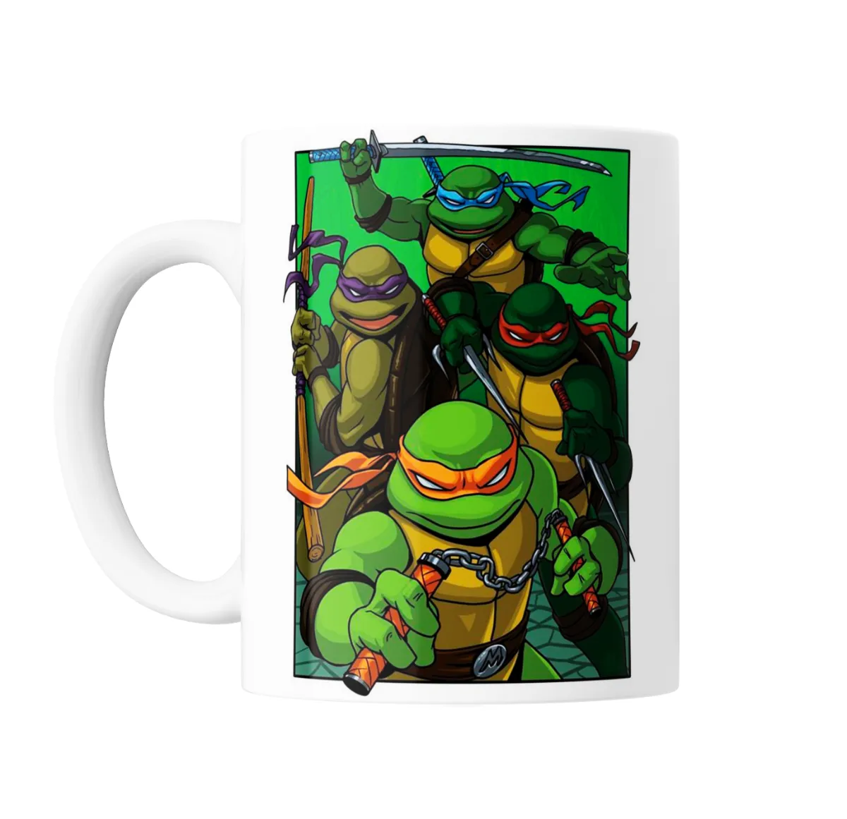 Taza de Cerámica Tortugas Ninja Leonardo Donatello Rafael Miguel Ángel - vista 2