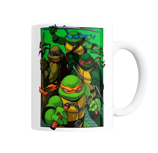 Taza de Cerámica Tortugas Ninja Leonardo Donatello Rafael Miguel Ángel