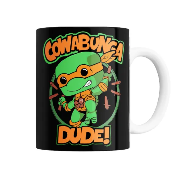 Taza de Cerámica Tortugas Ninja Michelangelo Cowabunga Dude
