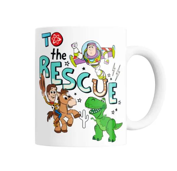 Taza de Cerámica Toy Story To the Rescue Woody Bullseye Buzz Rex