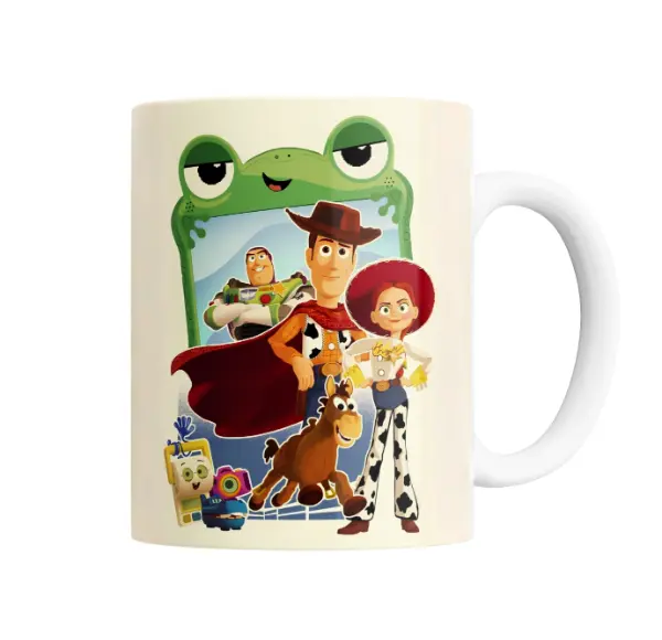 Taza de Cerámica Toy Story Woody y Jessie con Bullseye
