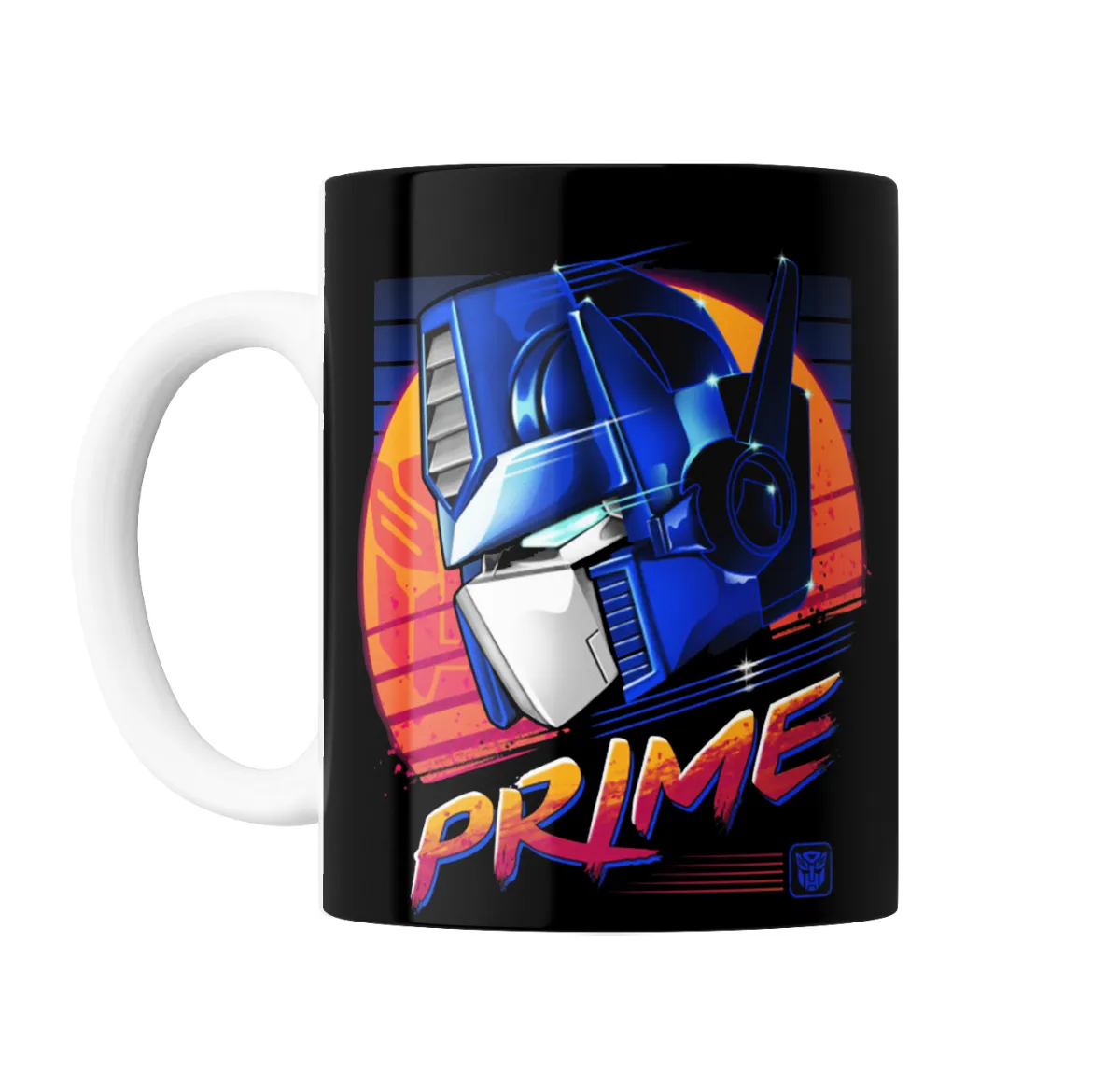 Taza de Cerámica Transformers Optimus Prime Retro Synthwave - vista 2
