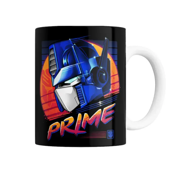 Taza de Cerámica Transformers Optimus Prime Retro Synthwave