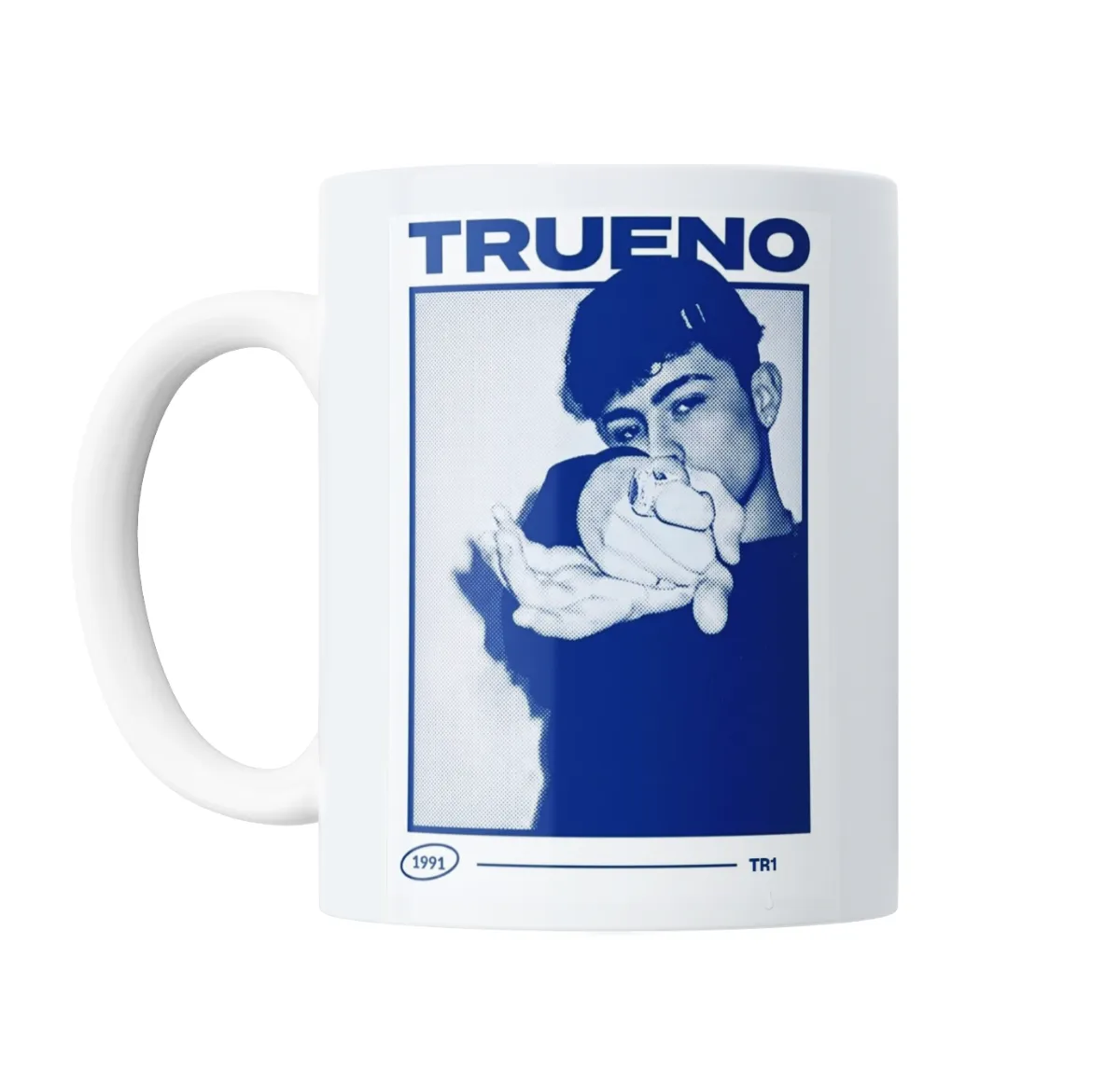Taza de Cerámica Trueno Poster Azul 1991 - vista 2