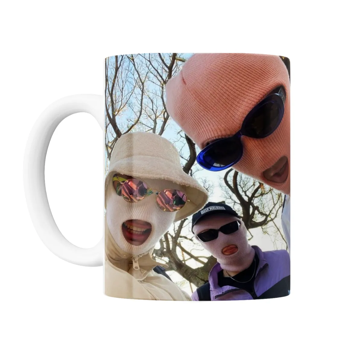 Taza de Cerámica TussiWarriors Selfie con Lentes y Gorros - vista 2