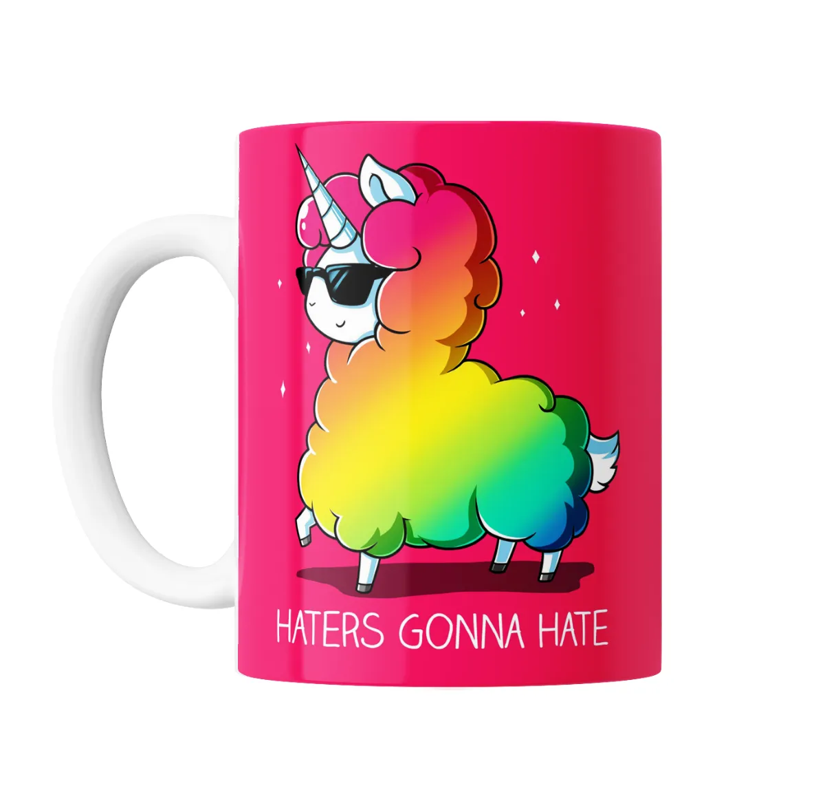 Taza de Cerámica Unicornio Llama Haters Gonna Hate - vista 2