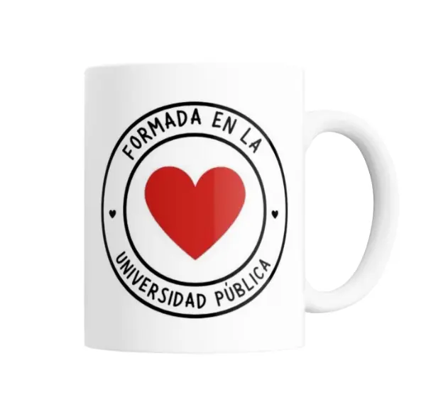 Taza de Cerámica Universidad Argentina Formada en la Universidad Pública