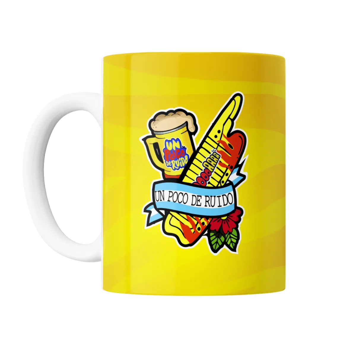 Taza de Cerámica Un Poco de Ruido Jarra y Guitarra Argentina - vista 2