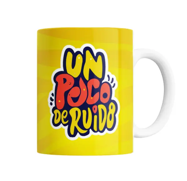 Taza de Cerámica Un Poco de Ruido Logo Amarillo