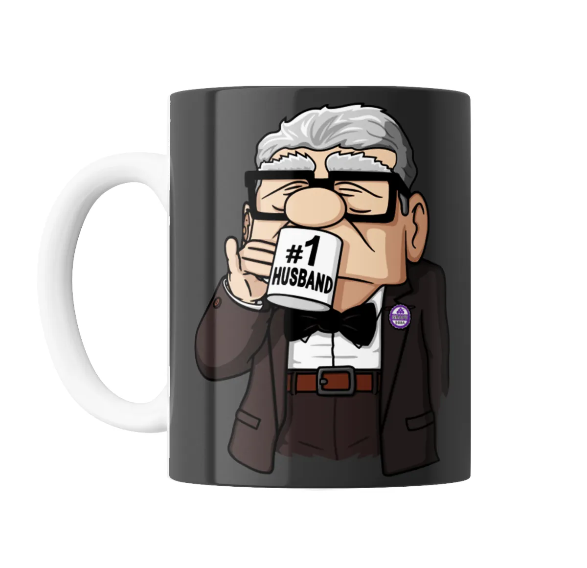 Taza de Cerámica Up Carl Fredricksen #1 Husband - vista 2