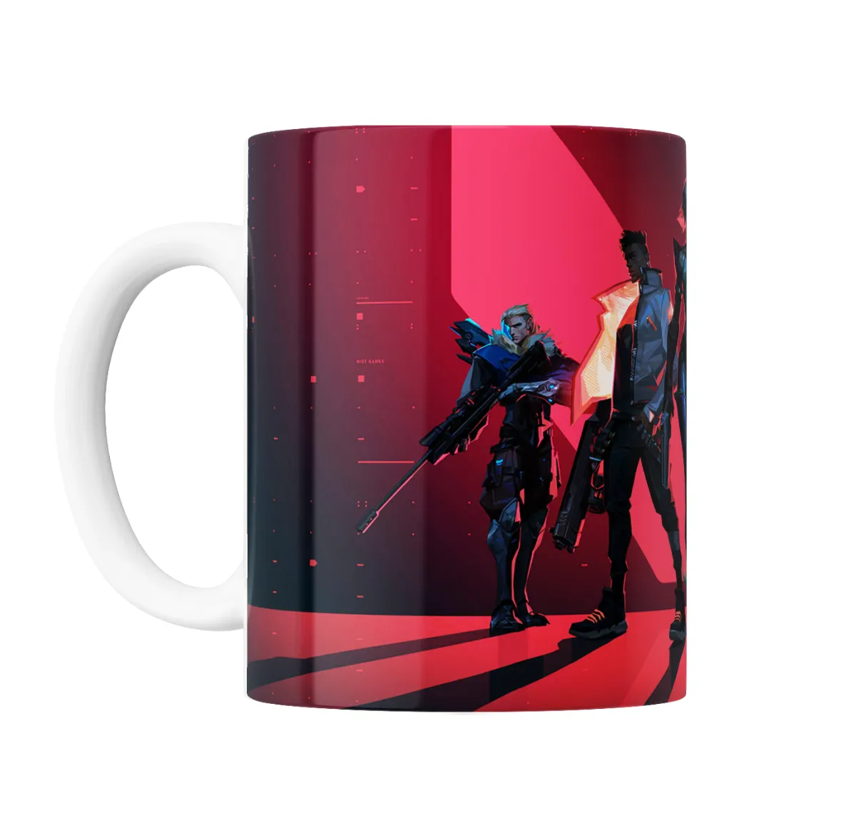 Taza de Cerámica Valorant Agentes Personajes Rojo - vista 2