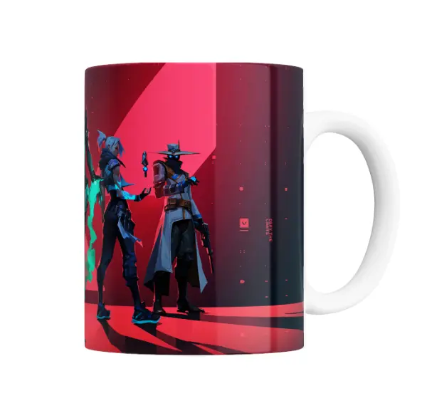 Taza de Cerámica Valorant Agentes Personajes Rojo