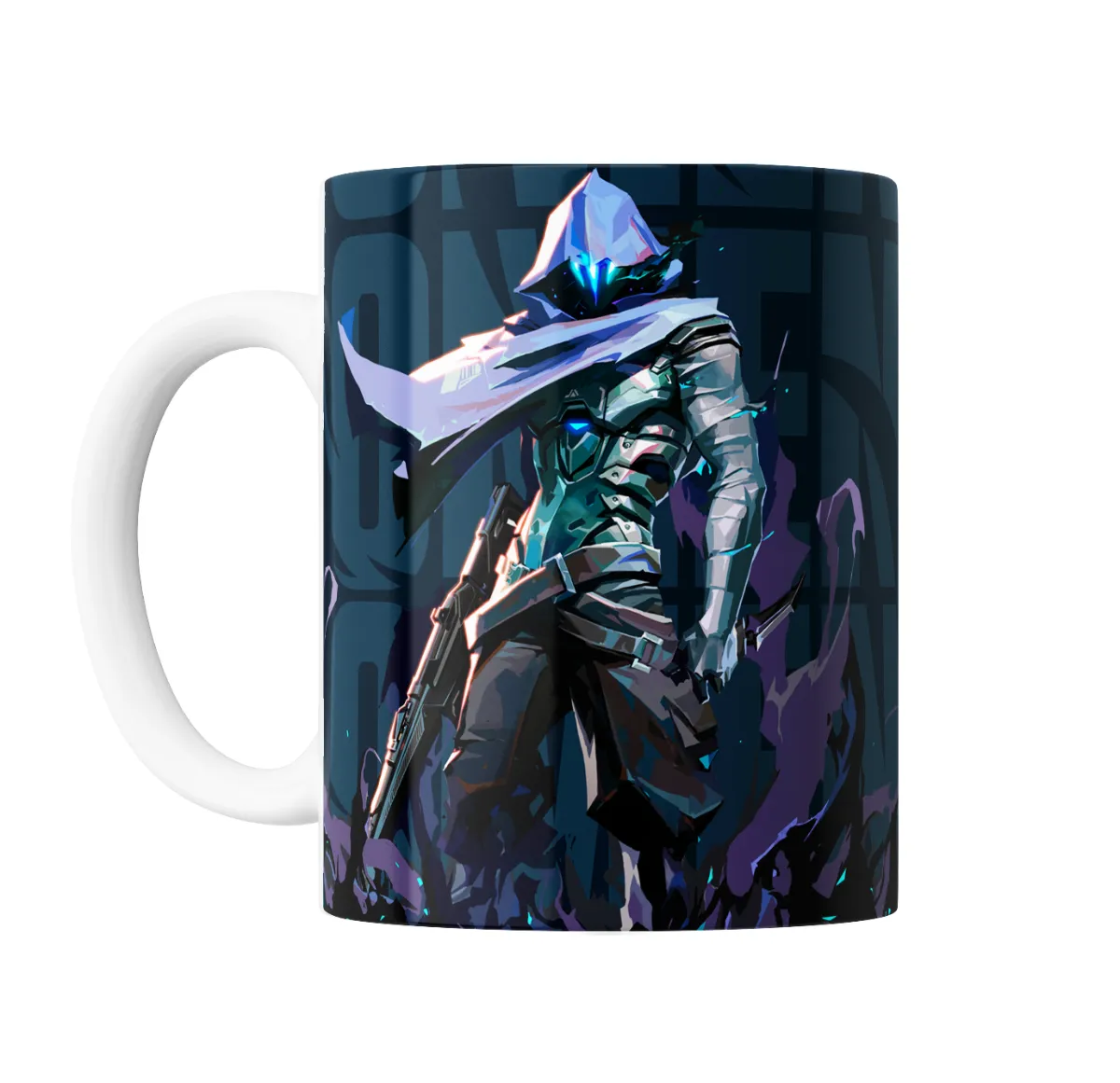 Taza de Cerámica Valorant Agente Encapuchado Azul - vista 2