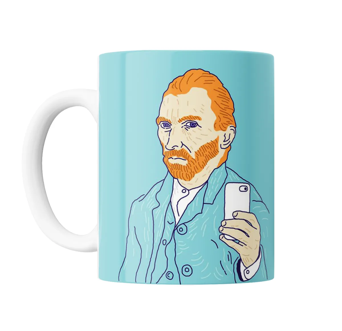 Taza de Cerámica Van Gogh Selfie - vista 2