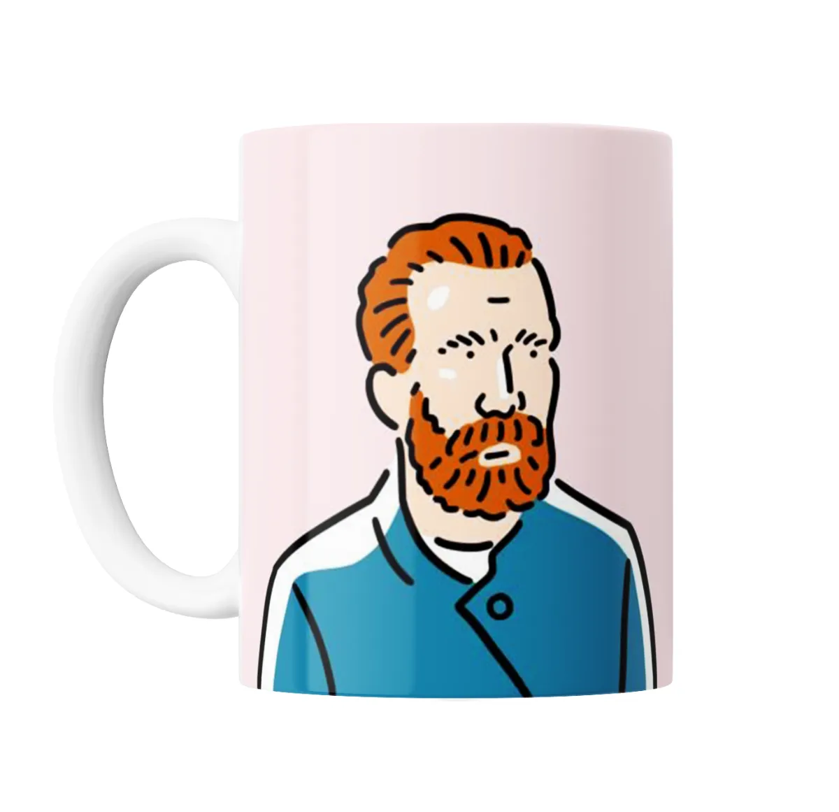 Taza de Cerámica Van Gogh Retrato Ilustrado - vista 2