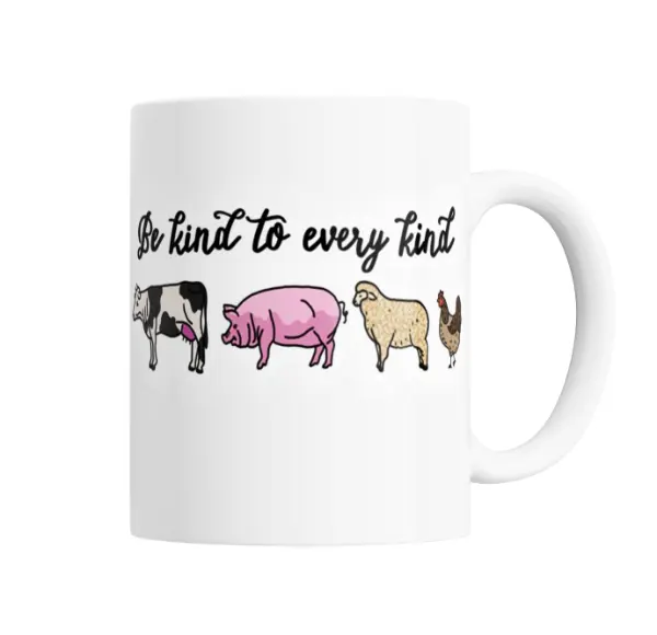 Taza de Cerámica Be Kind to Every Kind Vegan