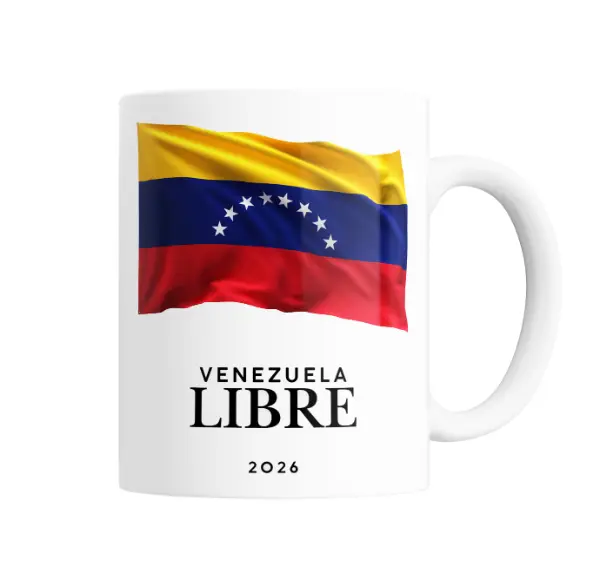 Taza de Cerámica Venezuela Libre Bandera 2026