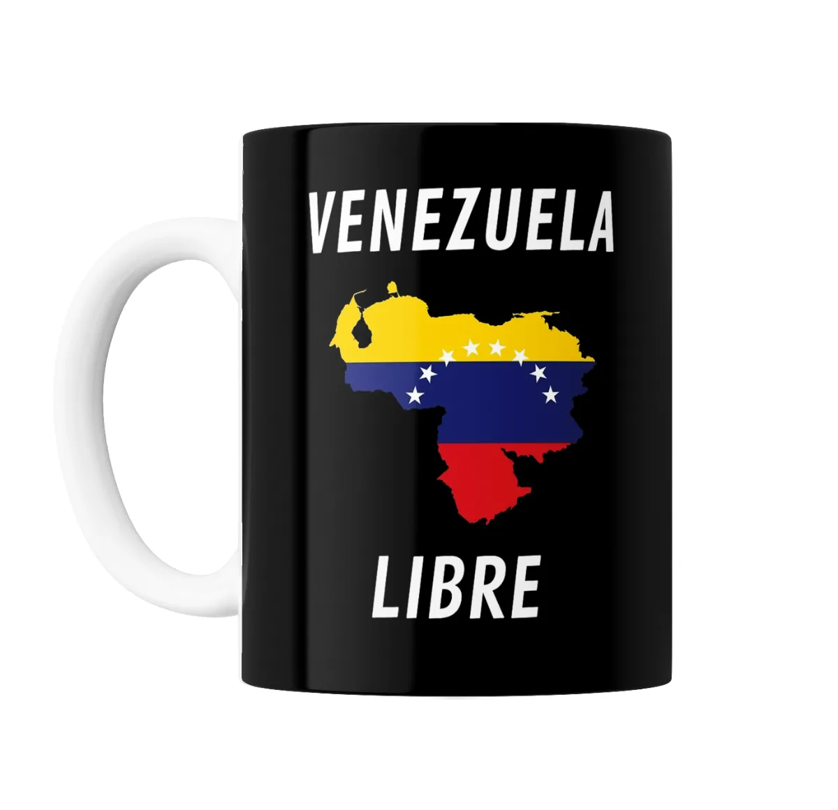 Taza de Cerámica Venezuela Libre Mapa con Bandera - vista 2