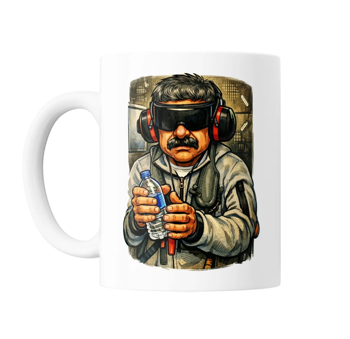 Taza de Cerámica Venezuela Libre Maduro con Lentes y Botella de Agua - vista 2