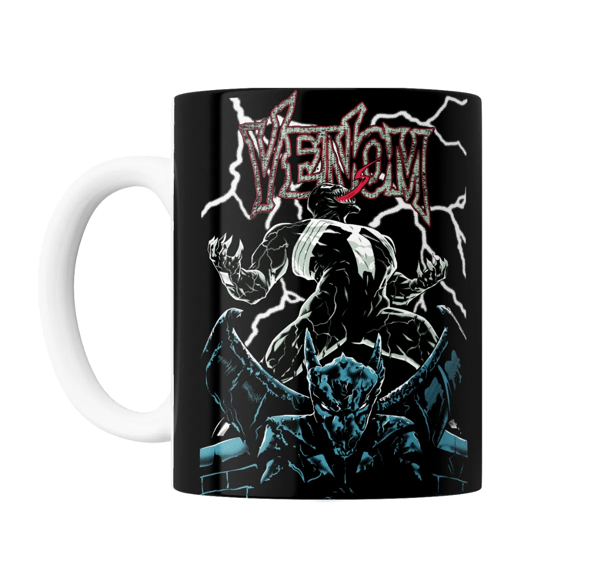 Taza de Cerámica Venom Logo con Rayos y Gárgolas - vista 2