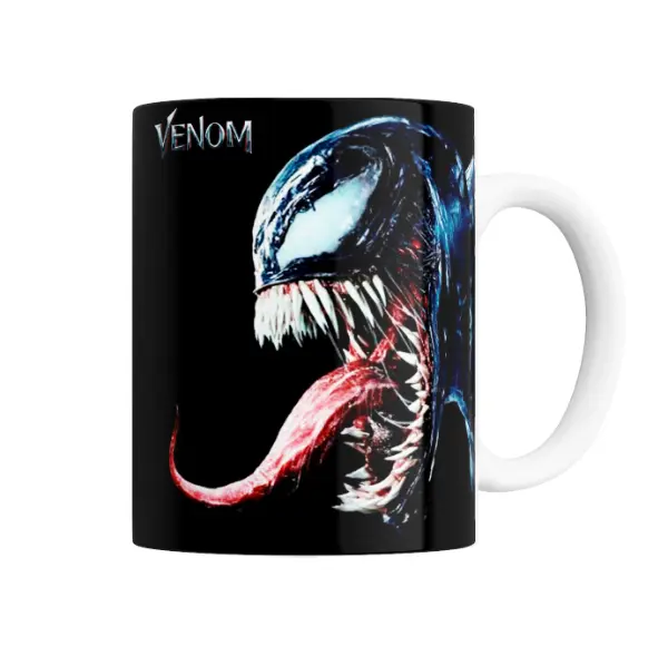 Taza de Cerámica Venom Retrato Dientes y Lengua