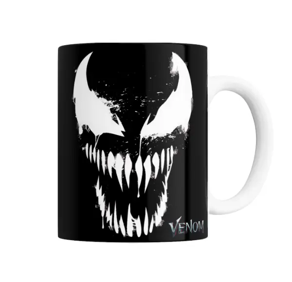 Taza de Cerámica Venom Rostro Blanco