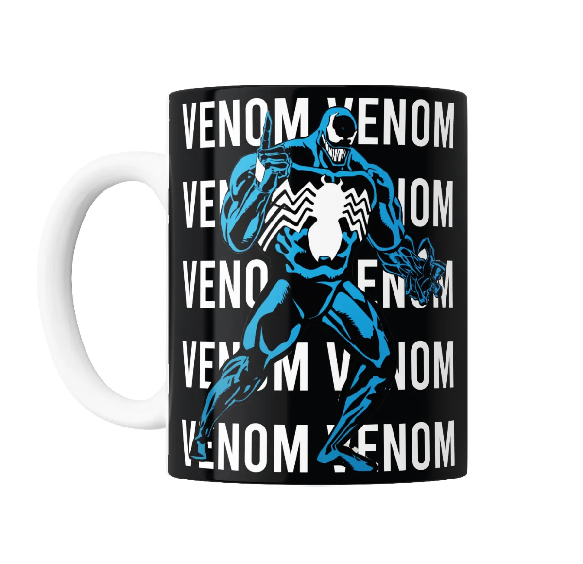 Taza de Cerámica Venom Azul Texto Repetido - vista 2