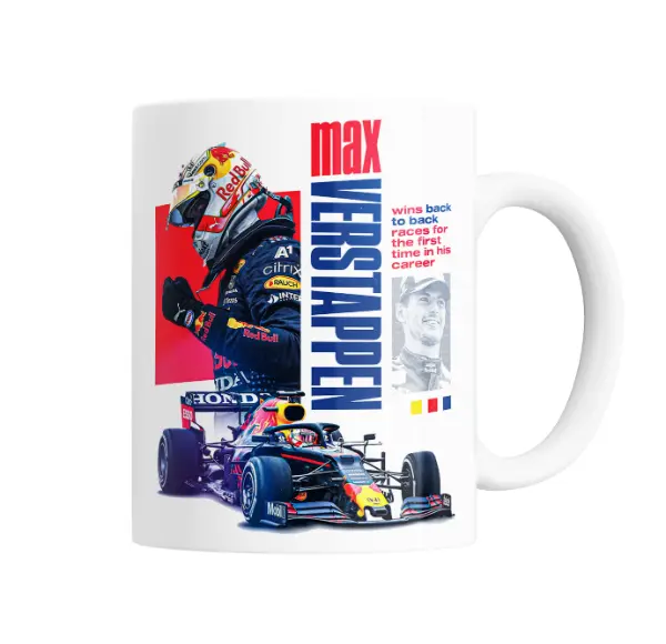 Taza de Cerámica Max Verstappen Red Bull Racing F1