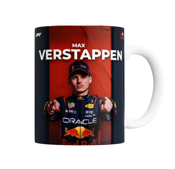 Taza de Cerámica Fórmula 1 Max Verstappen Red Bull