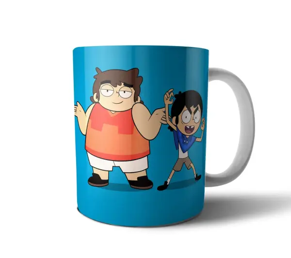 Taza de Cerámica Victor y Valentino Diseño Azul