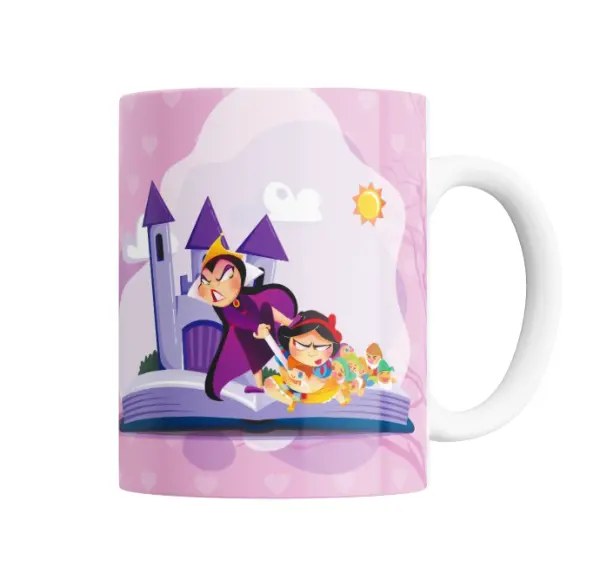 Taza de Cerámica Blancanieves Reina Malvada con Manzana