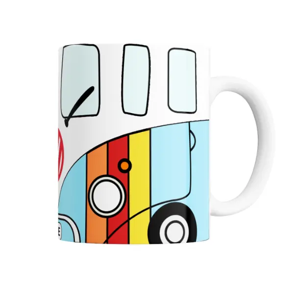 Taza de Cerámica Volkswagen Combi Kombi Multicolor