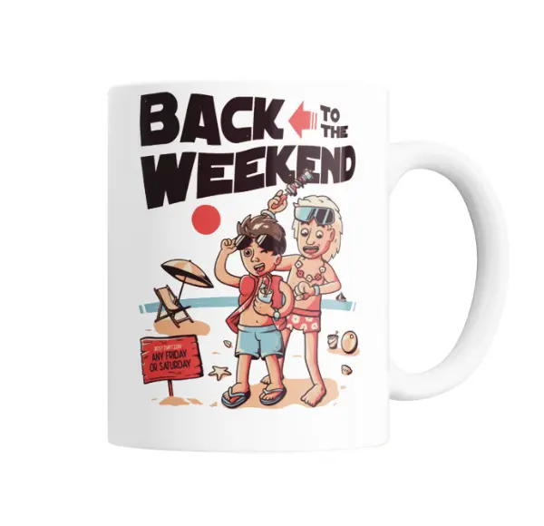 Taza de Cerámica Volver al Futuro Back to the Weekend