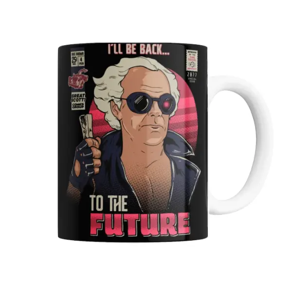Taza de Cerámica Volver al Futuro Doc Brown Comic I'll Be Back