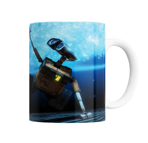 Taza de Cerámica Wall-E Robot en el Espacio