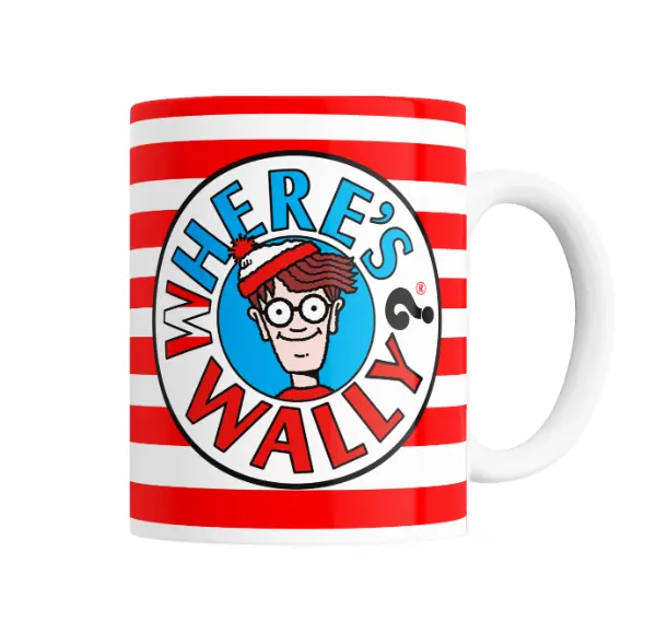 Taza de Cerámica Where's Wally Logo Rayas