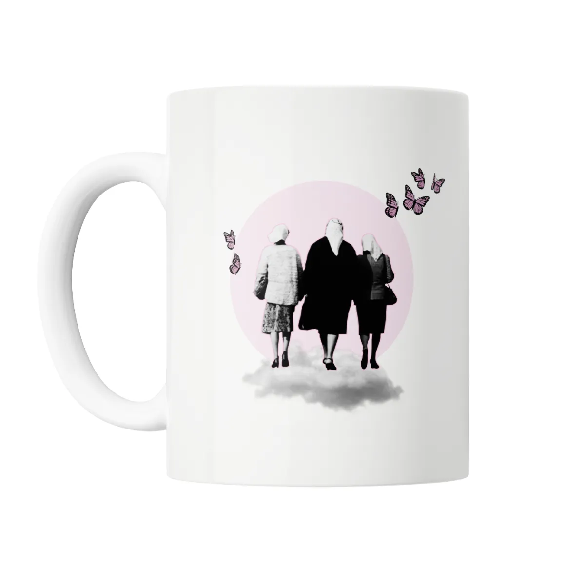 Taza de Cerámica Abuelas de Plaza de Mayo Pañuelos Blancos Mariposas - vista 2