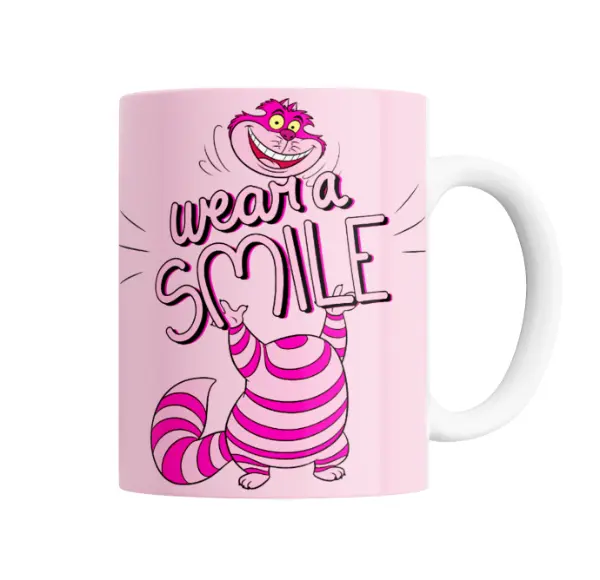 Taza de Cerámica Alicia Gato de Cheshire Wear a Smile