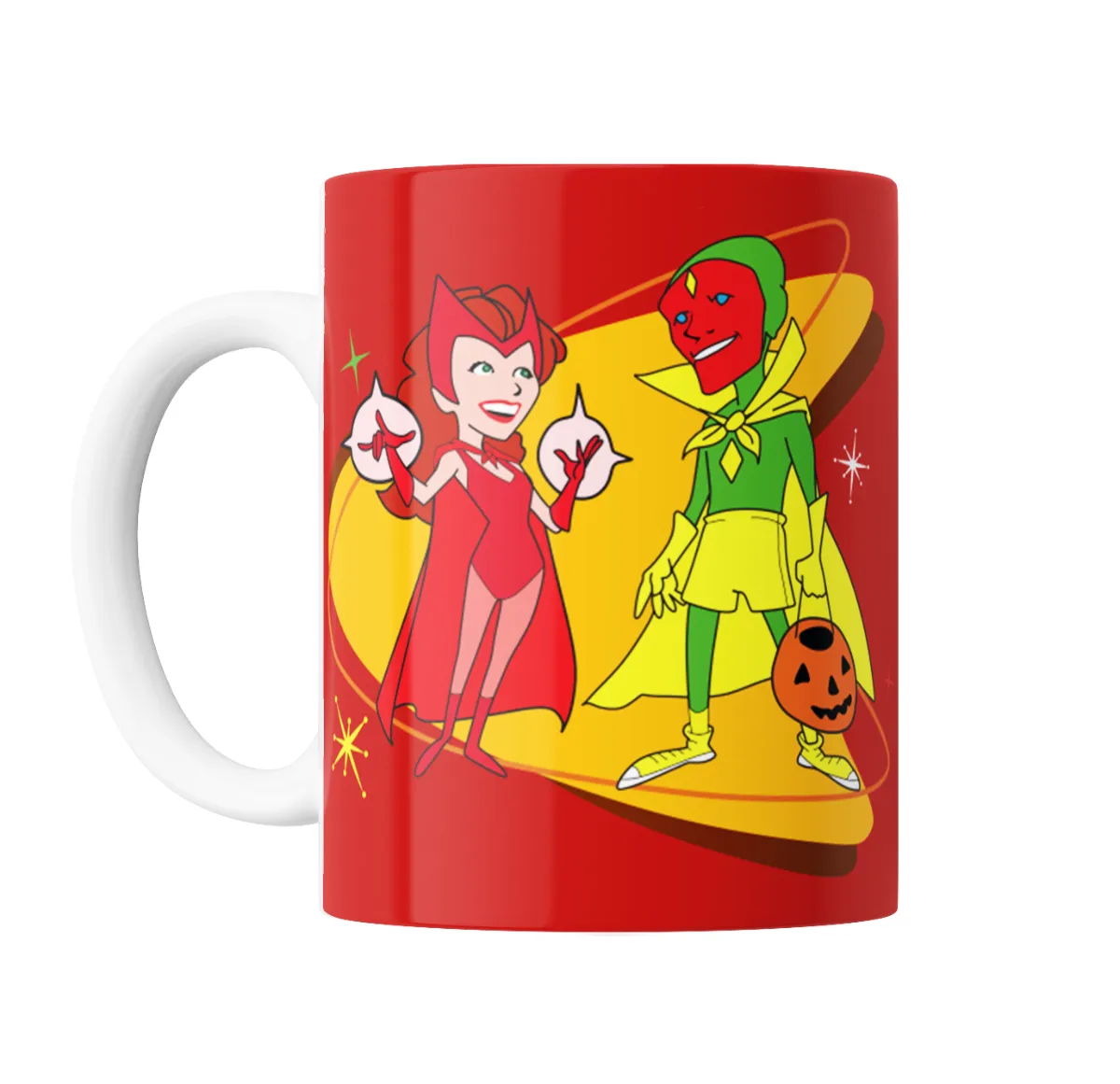 Taza de Cerámica WandaVision Wanda y Visión Halloween - vista 2