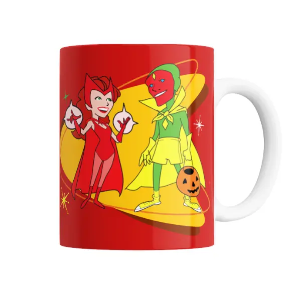 Taza de Cerámica WandaVision Wanda y Visión Halloween